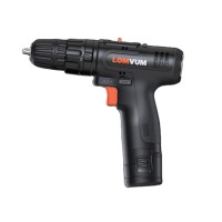 LOMVUM 12V Cordless Screwdriver 2000 mAh Lithium-Ion Battery 10mm Diameter Electric Impact Drill