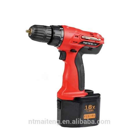 18V NI-CD Cordless Electrical Driver Drill. 18+1torque settings, rechargable battery drill